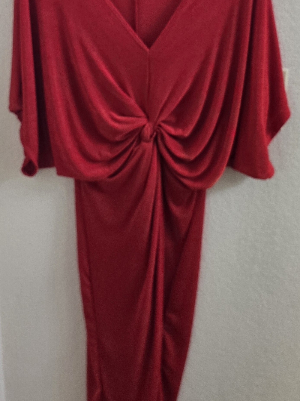 Red Knot-Front Women's Dress